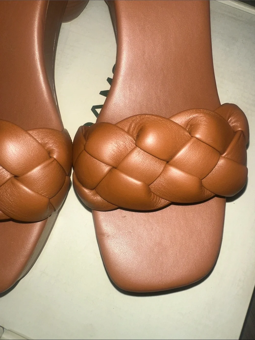 I.N.C Braided Slide Sandals in Cognac - Women